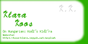 klara koos business card